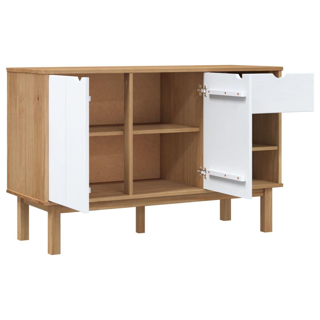 Sideboard OTTA Brown and White 44.9"x16.9"x28.9" Solid Wood Pine at Set Shop and Smile