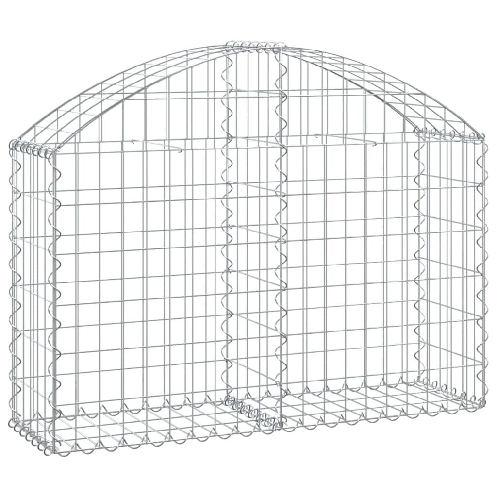 Arched Gabion Basket 39.4"x11.8"x23.6"/31.5" Galvanized Iron at Set Shop and Smile