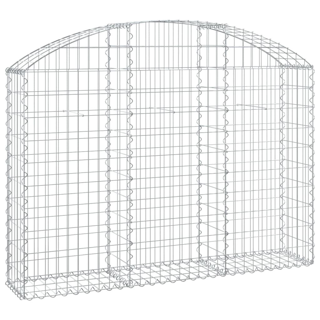 Arched Gabion Basket 59.1"x11.8"x39.4"/47.2" Galvanized Iron at Set Shop and Smile