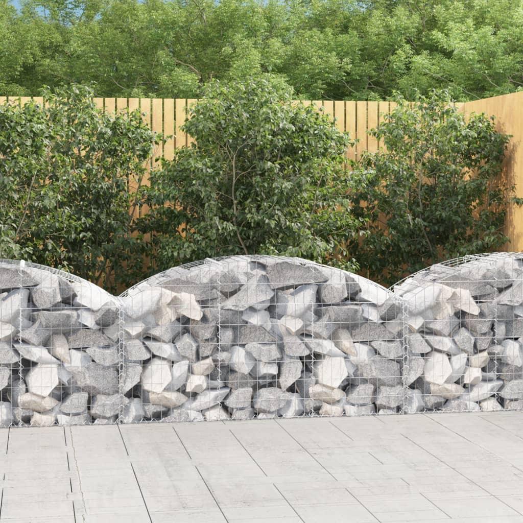 Arched Gabion Basket 59.1"x19.7"x23.6"/31.5" Galvanized Iron at Set Shop and Smile