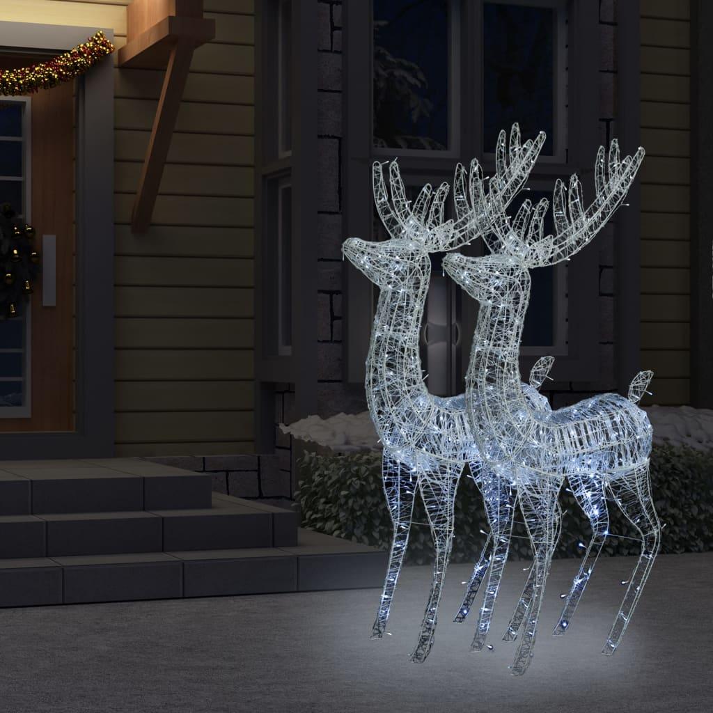 XXL Acrylic Christmas Reindeers 250 LED 2 pcs 70.9" Cold white at Set Shop and Smile