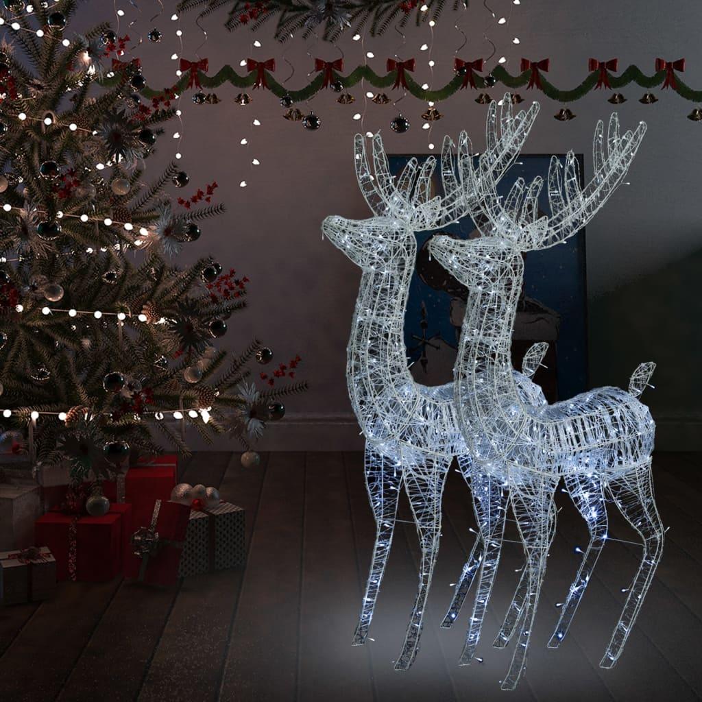 XXL Acrylic Christmas Reindeers 250 LED 2 pcs 70.9" Cold white at Set Shop and Smile