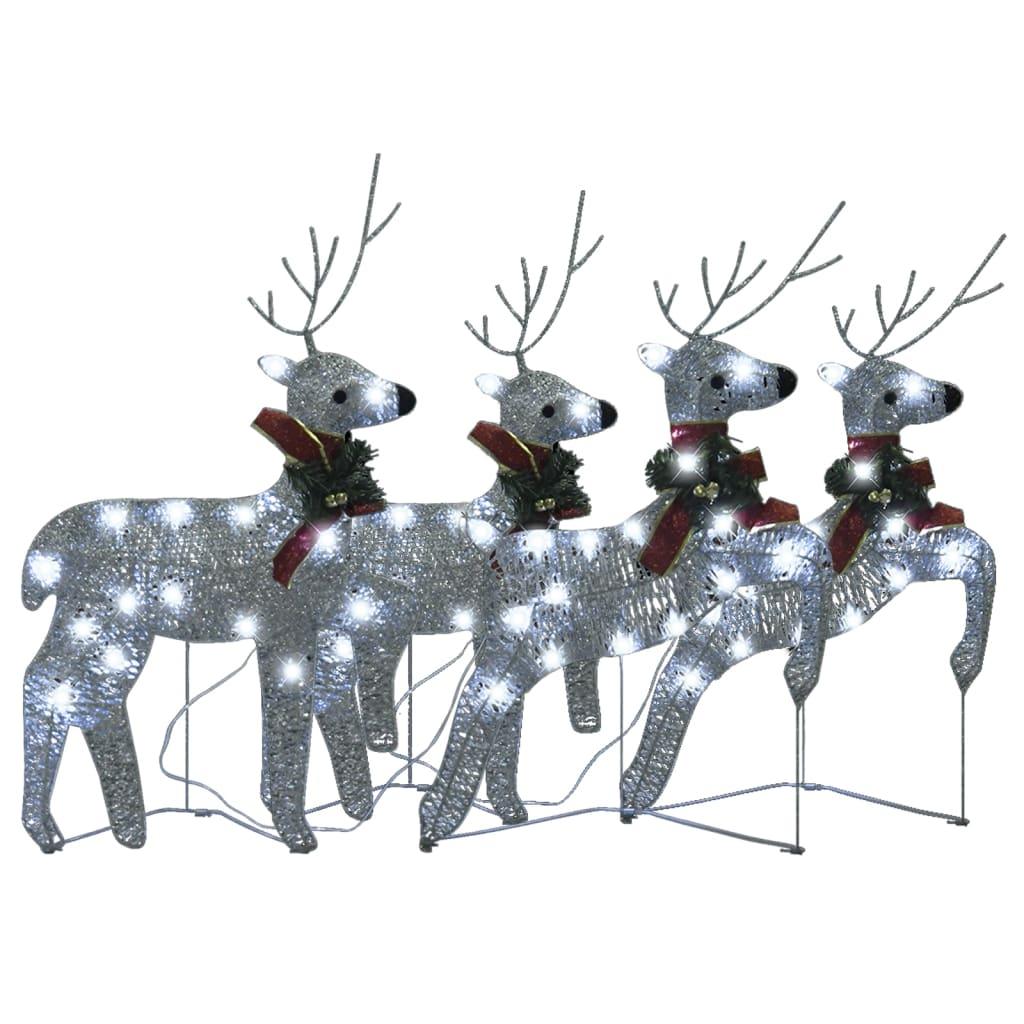 Christmas Reindeers 4 pcs Silver 80 LEDs at Set Shop and Smile