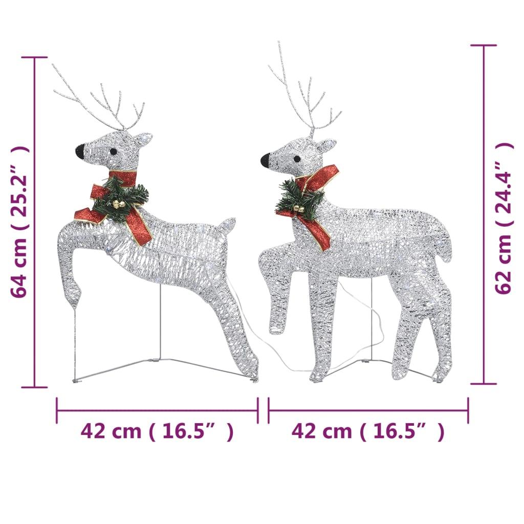Christmas Reindeers 4 pcs Silver 80 LEDs at Set Shop and Smile