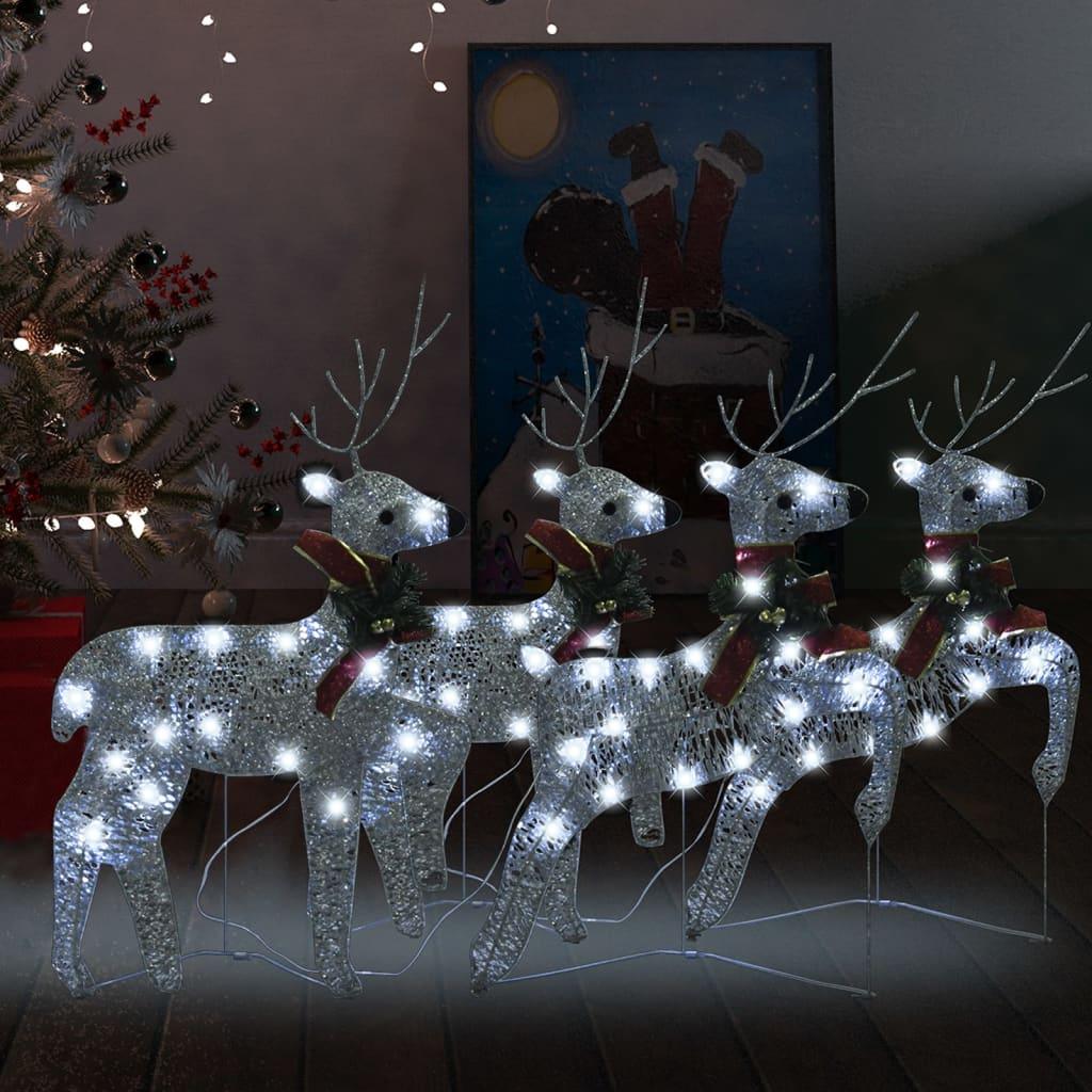 Christmas Reindeers 4 pcs Silver 80 LEDs at Set Shop and Smile