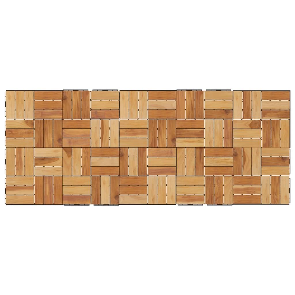 Decking Tiles 10 pcs 11.8"x11.8" Solid Wood Teak at Set Shop and Smile