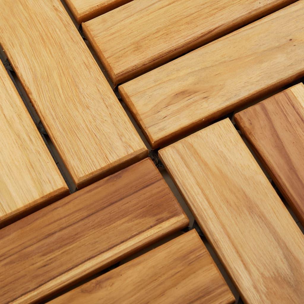 Decking Tiles 10 pcs 11.8"x11.8" Solid Wood Teak at Set Shop and Smile