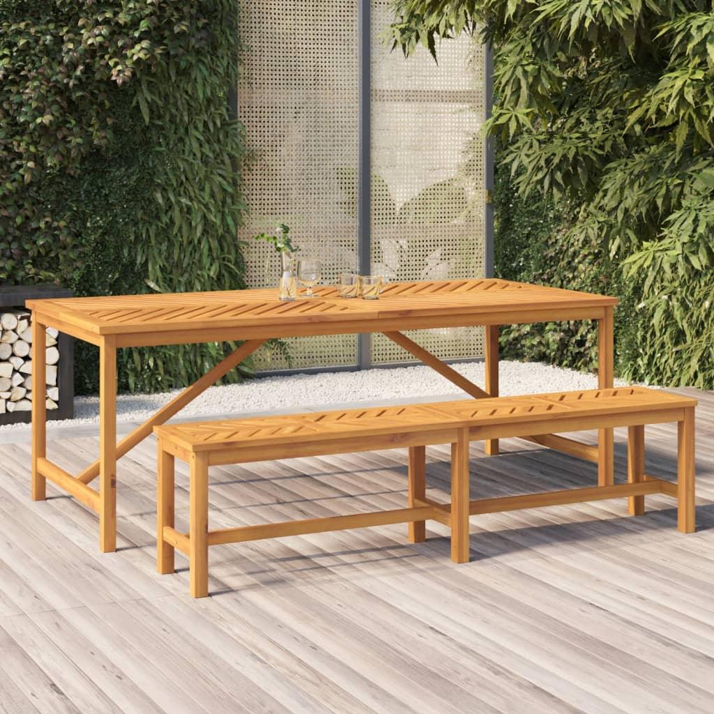 Patio Dining Table 78.7"x35.4"x29.1" Solid Wood Acacia at Set Shop and Smile