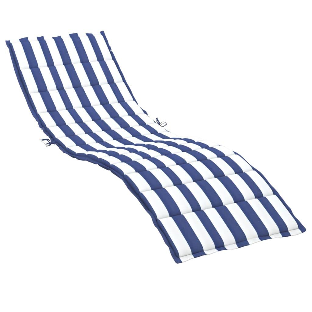 Sun Lounger Cushion Blue&White Stripe Oxford Fabric at Set Shop and Smile