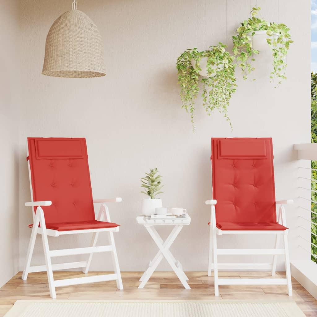 Highback Chair Cushions 2 pcs Red Oxford Fabric at Set Shop and Smile