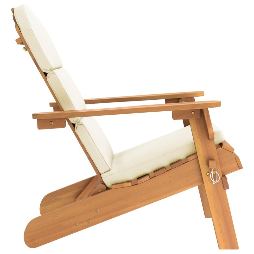 Adirondack Patio Chair with Cushions Solid Wood Acacia at Set Shop and Smile