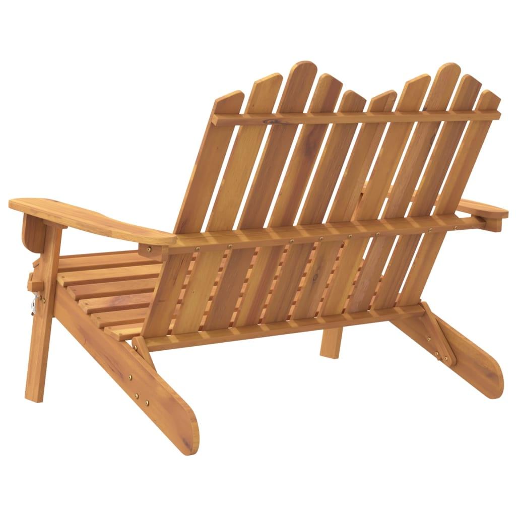 Adirondack Patio Bench 49.6" Solid Wood Acacia at Set Shop and Smile