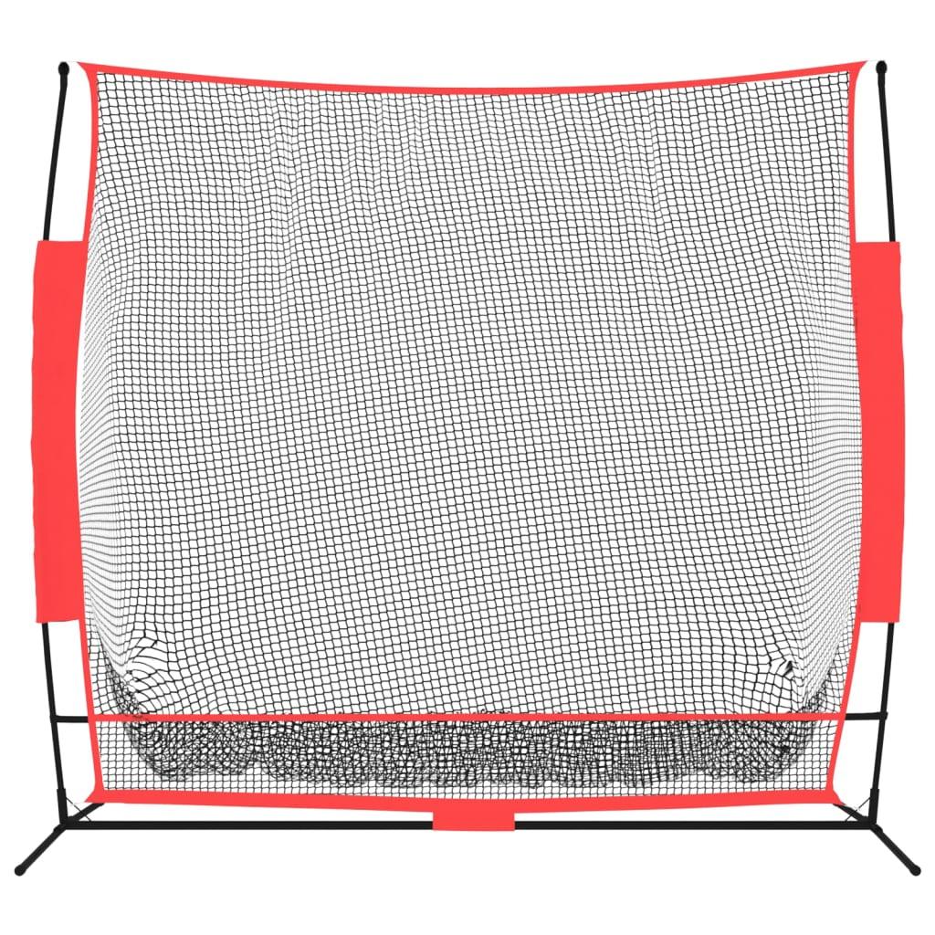 Portable Baseball Net Black and Red 84.6"x42.1"x85" Polyester at Set Shop and Smile