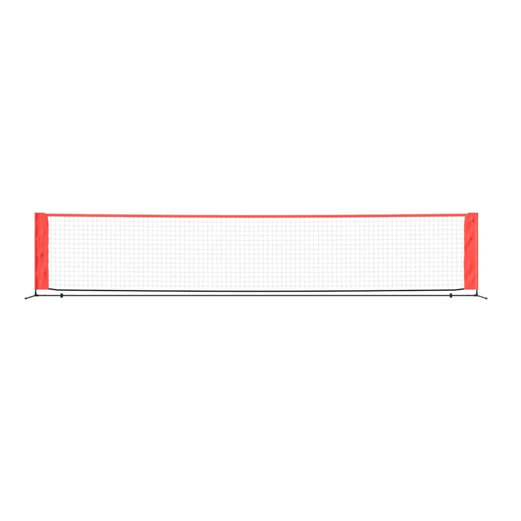 Tennis Net Black and Red 196.9"x39.4"x34.3" Polyester at Set Shop and Smile