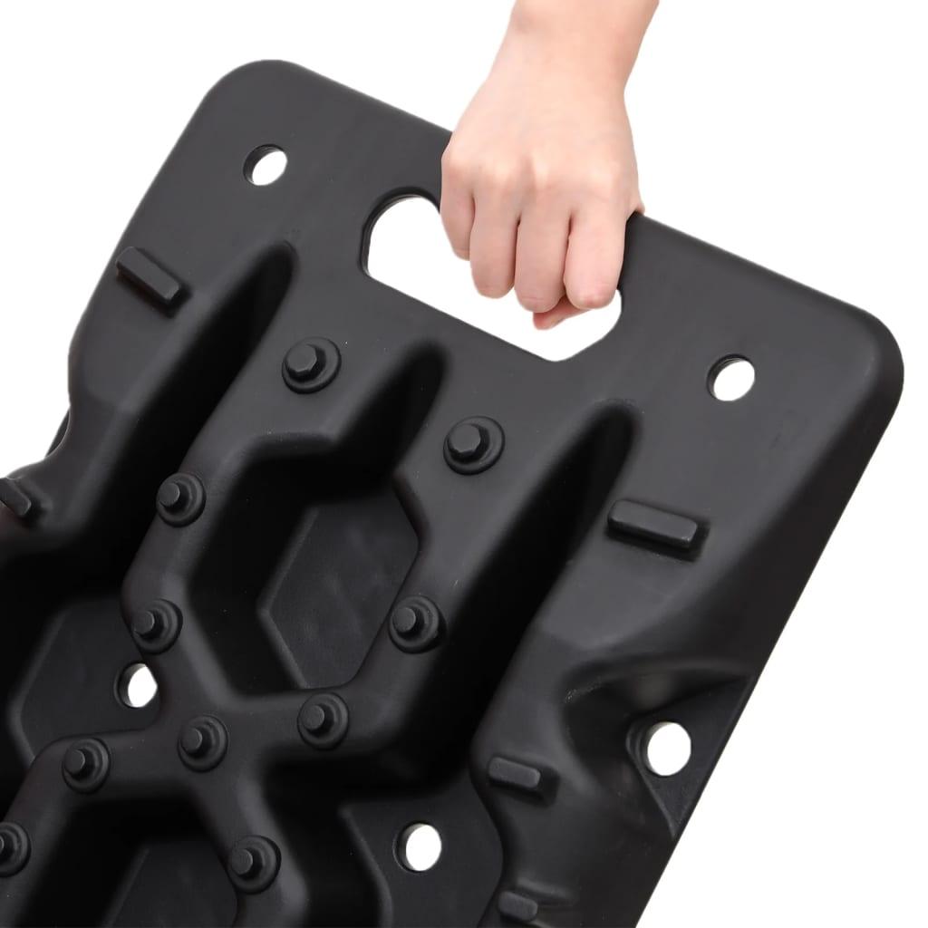 Traction Boards 2 pcs Black 42.1"x12.2"x2.8" Nylon at Set Shop and Smile