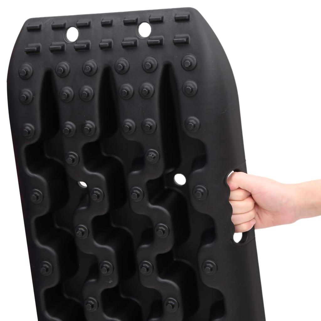 Traction Boards 2 pcs Black 41.7"x12"x2.8" Nylon at Set Shop and Smile