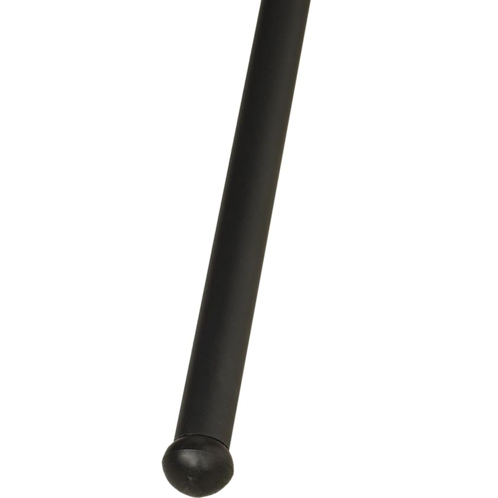 Garden Swing Chair with Cushion Black Oxford Fabric and Steel at Set Shop and Smile