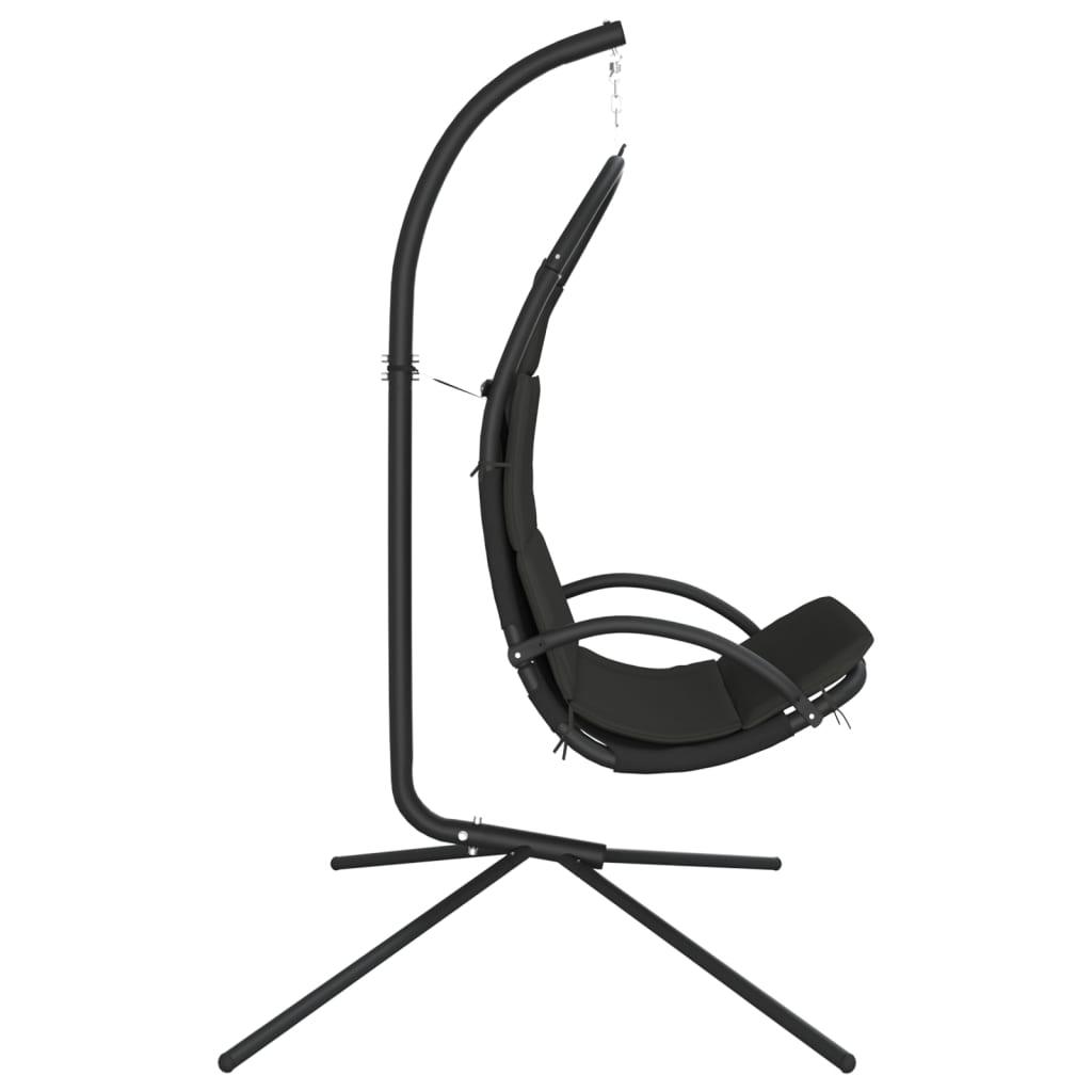 Garden Swing Chair with Cushion Dark Gray Oxford Fabric&Steel at Set Shop and Smile