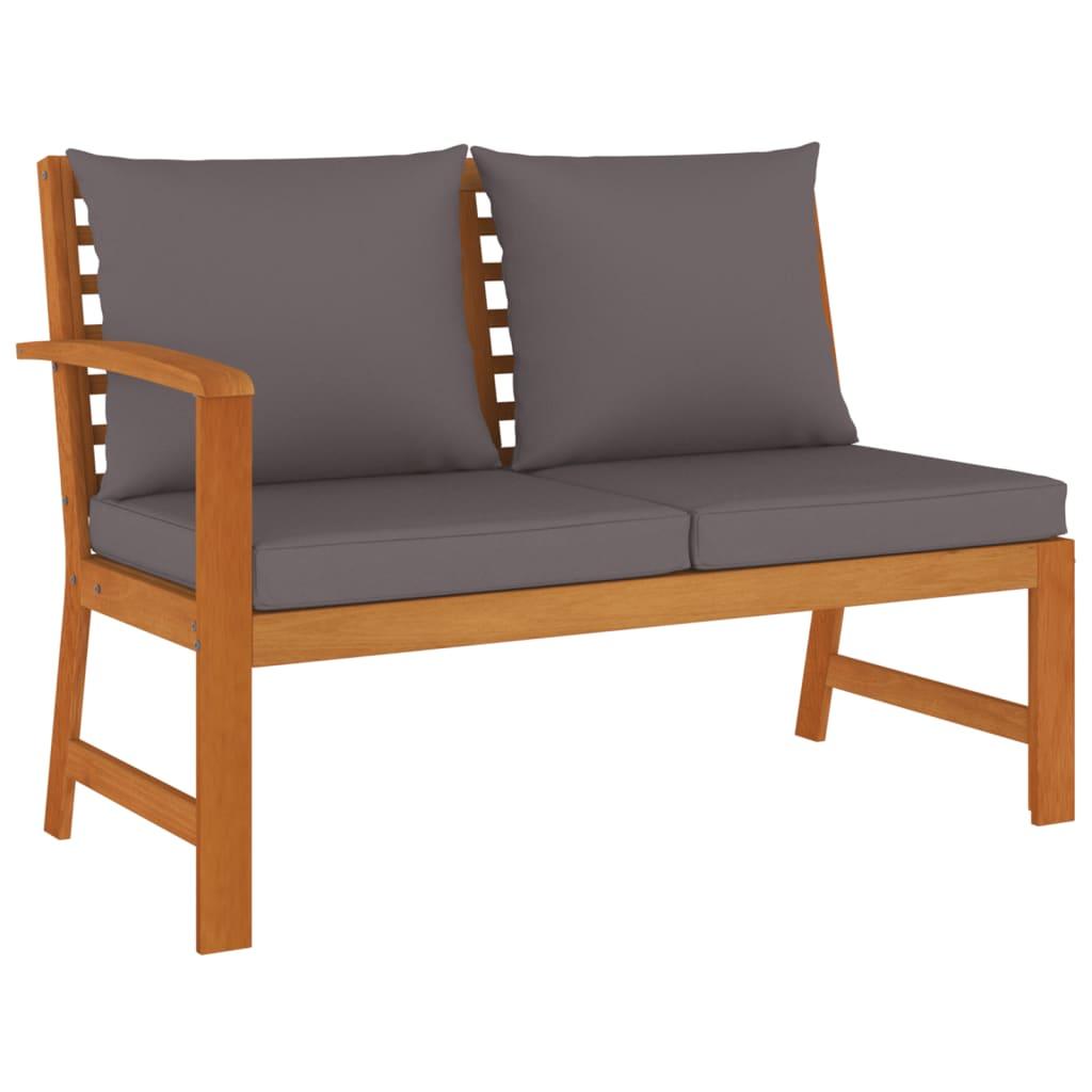 4 Piece Patio Dining Set with Cushions Solid Wood Acacia at Set Shop and Smile