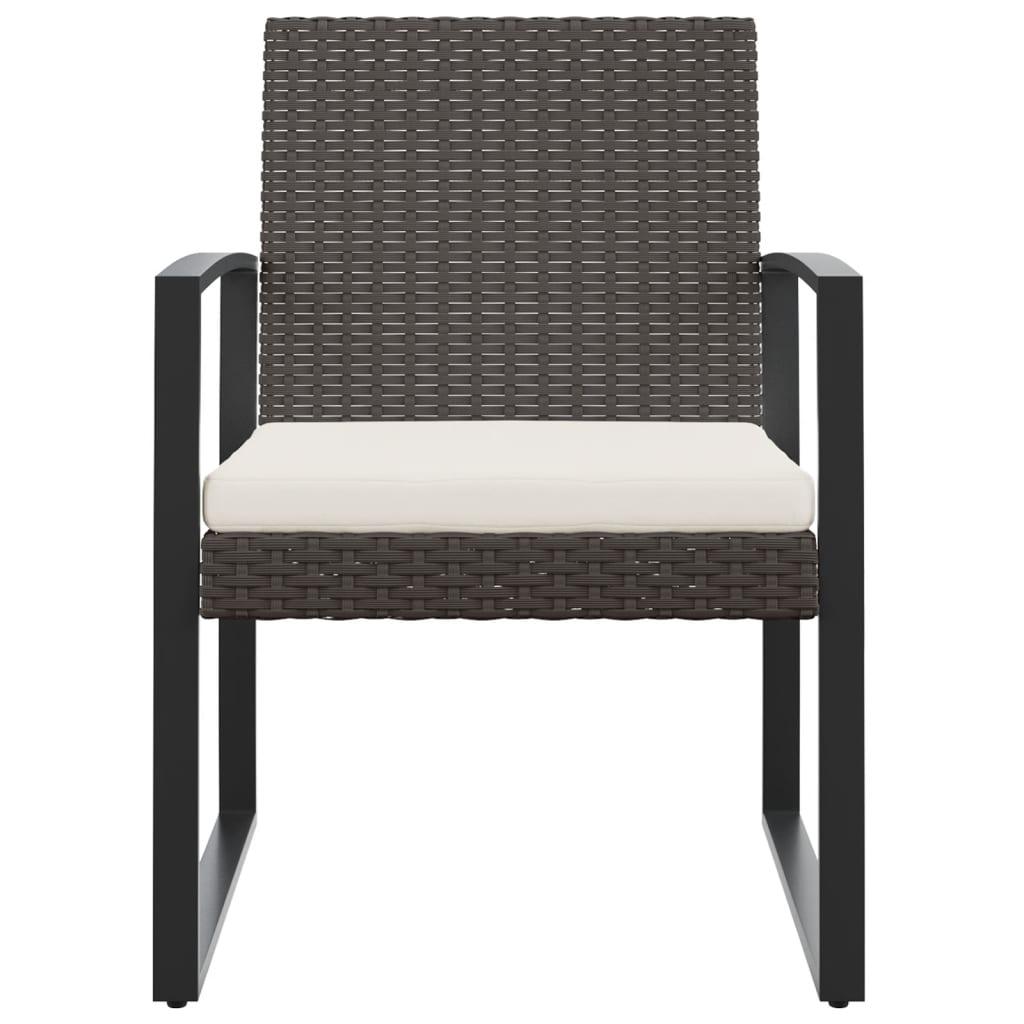 Patio Dining Chairs 2 pcs Brown PP Rattan at Set Shop and Smile