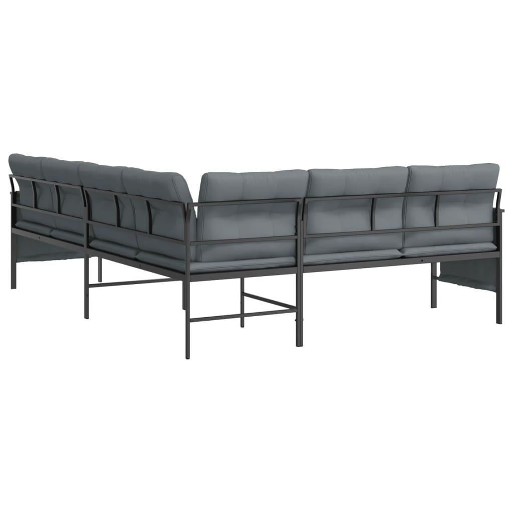Patio Corner Sofa Anthracite Steel and Textilene at Set Shop and Smile