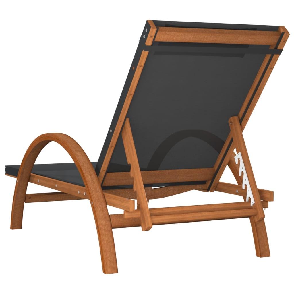 Sun Lounger with Pillow Gray Textilene and Solid Wood Poplar at Set Shop and Smile