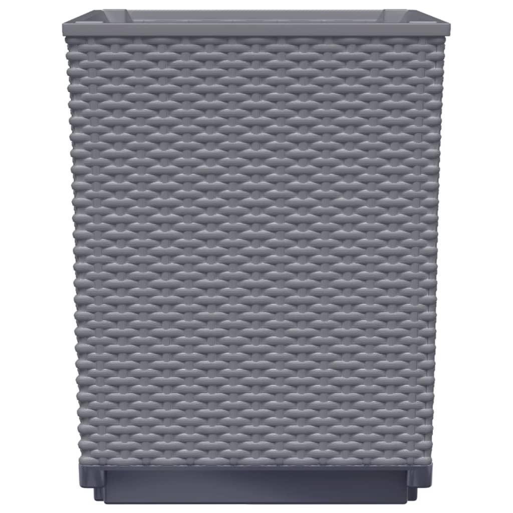 Planters 2 pcs Dark Gray 11.8"x11.8"x14.6" Polypropylene at Set Shop and Smile