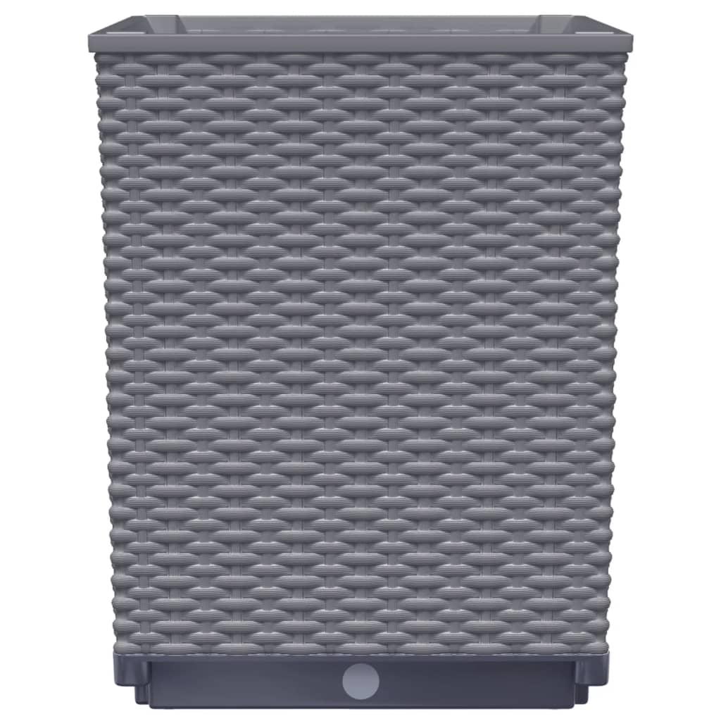 Planters 2 pcs Dark Gray 11.8"x11.8"x14.6" Polypropylene at Set Shop and Smile