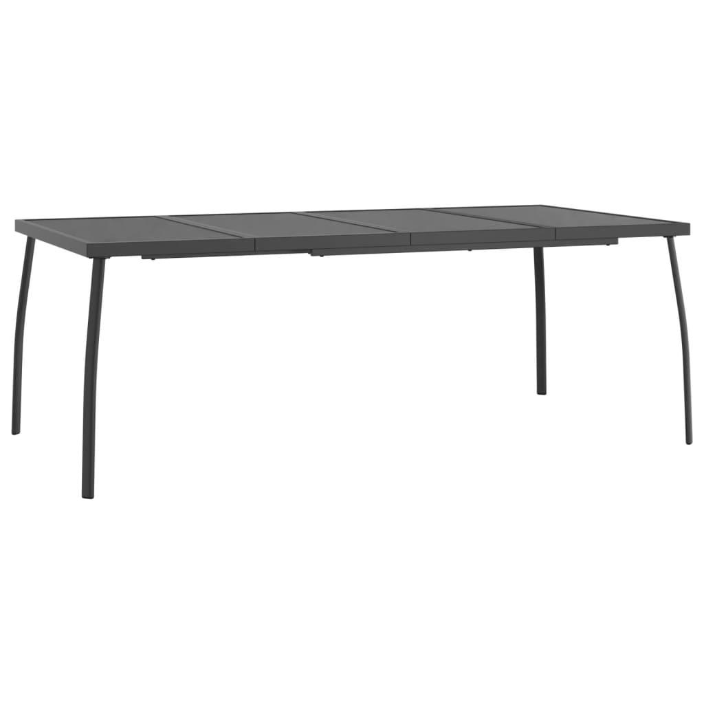 Patio Table Anthracite 78.7"x39.4"x28.3" Steel Mesh at Set Shop and Smile