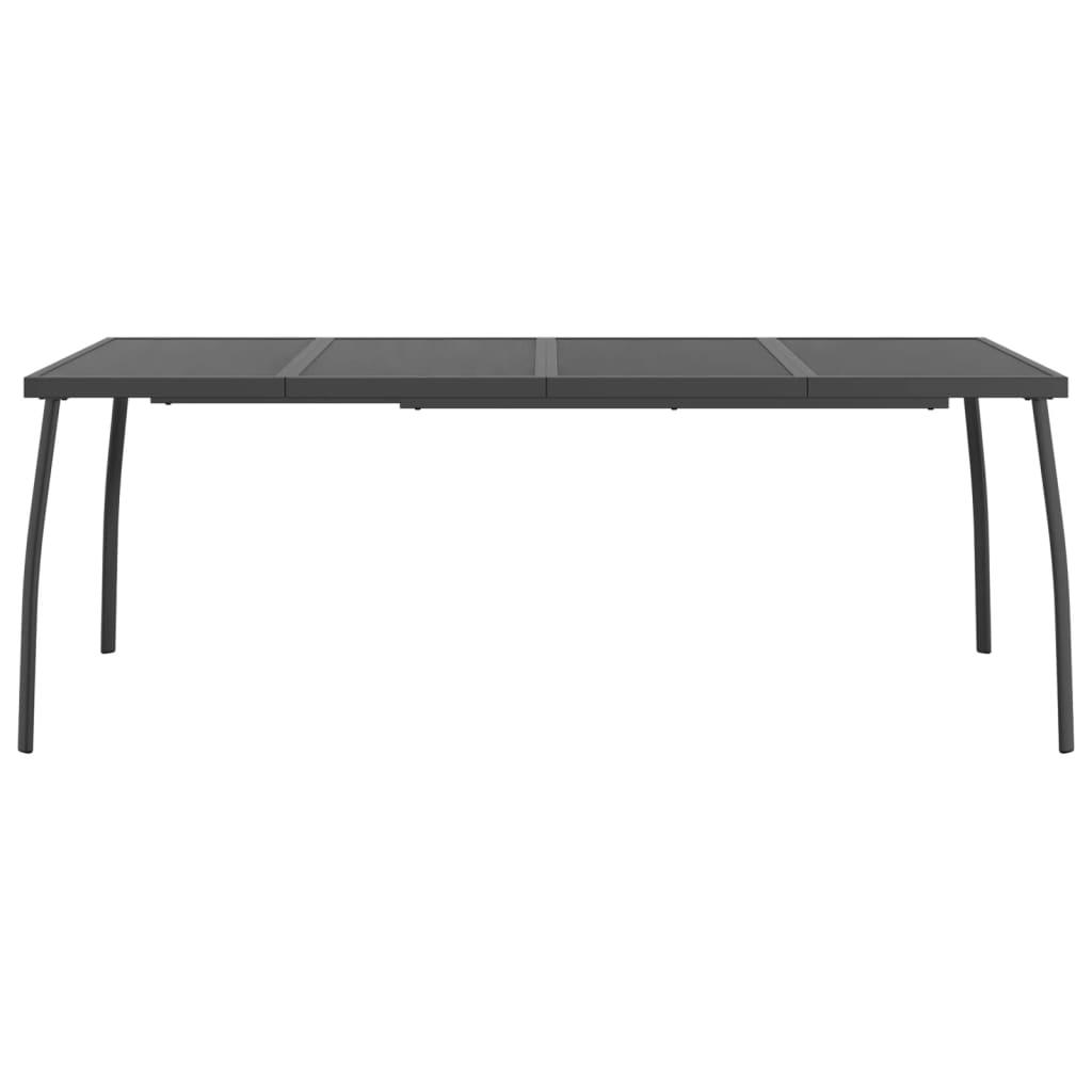 Patio Table Anthracite 78.7"x39.4"x28.3" Steel Mesh at Set Shop and Smile