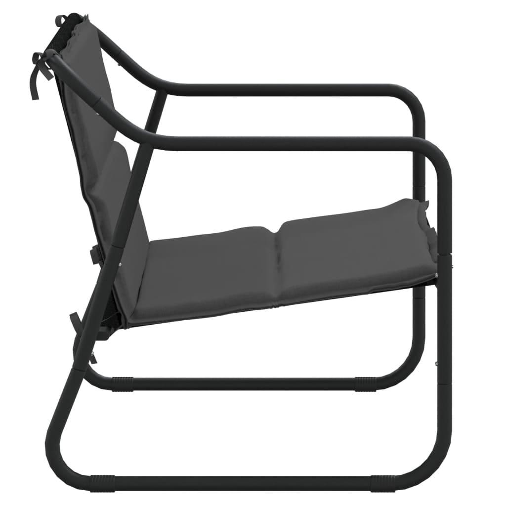 2-Seater Patio Bench with Cushion Anthracite Steel at Set Shop and Smile