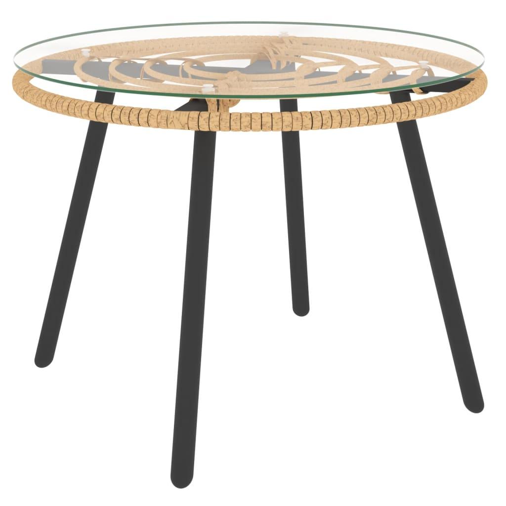 3 Piece Patio Lounge Set with Dark Gray Cushions Poly Rattan at Set Shop and Smile