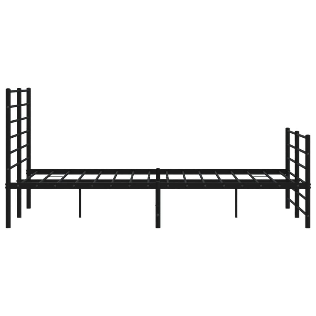Metal Bed Frame with Headboard and Footboard Black 53.9"x74.8" at Set Shop and Smile
