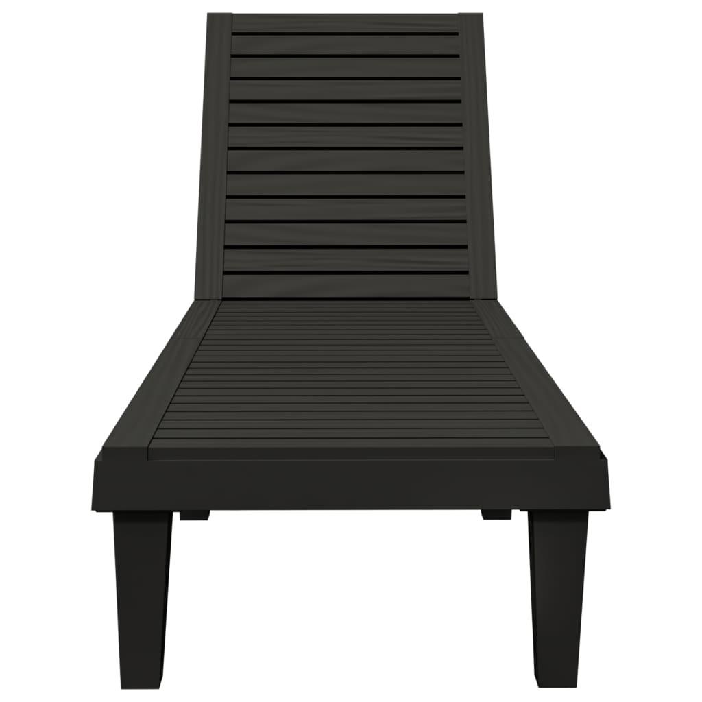 Sun Lounger Black 61"x22.8"x32.7" Polypropylene at Set Shop and Smile