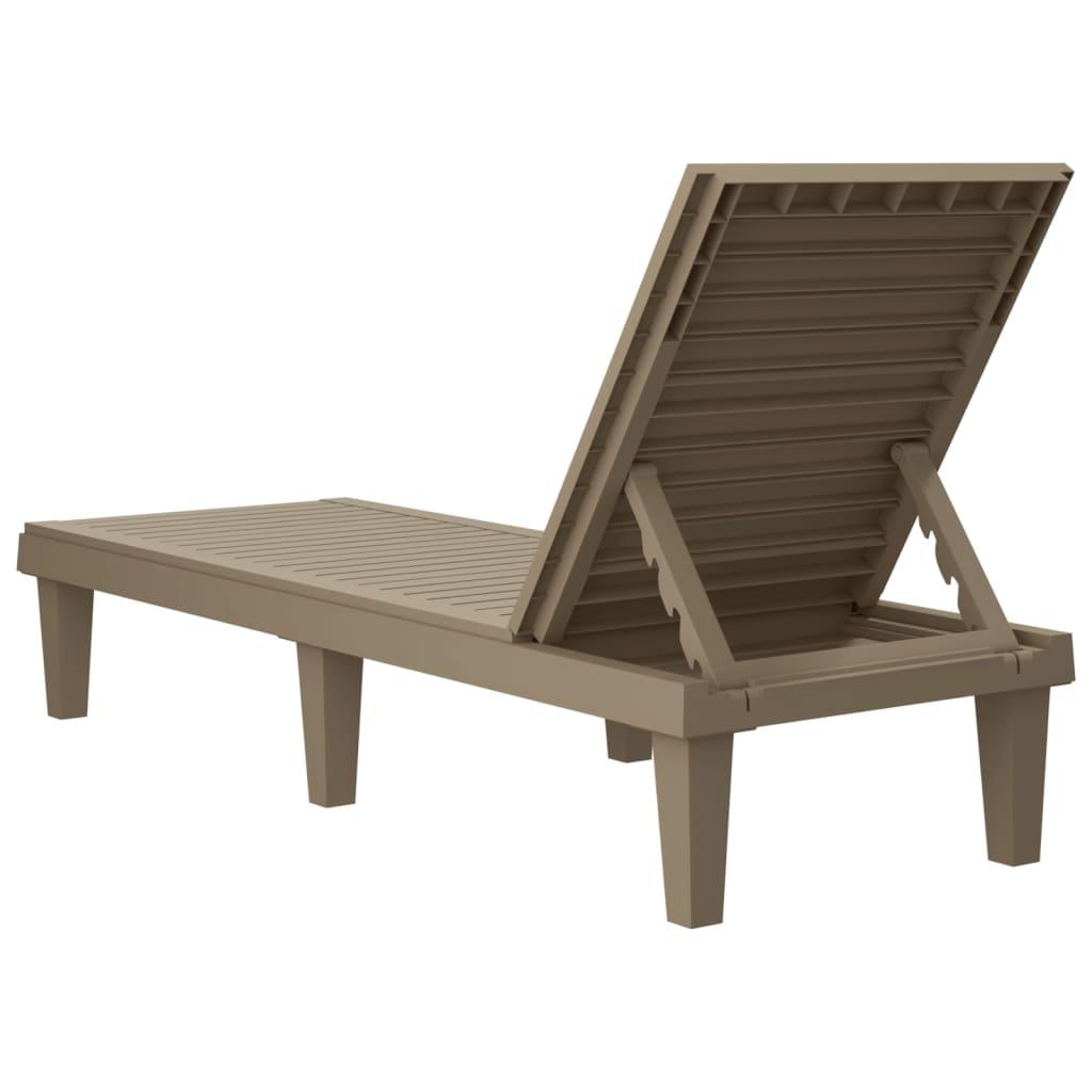 Sun Lounger Light Brown 61"x22.8"x32.7" Polypropylene at Set Shop and Smile