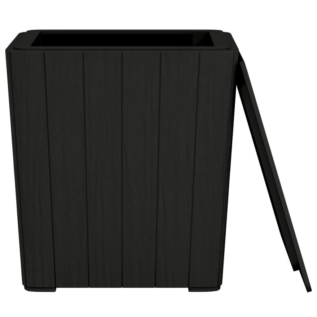 Patio Table with Removable Lid Black Polypropylene at Set Shop and Smile