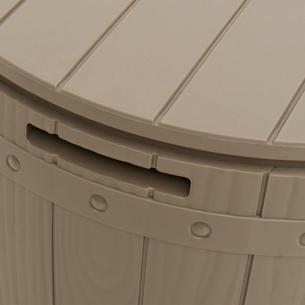 3-in-1 Patio Storage Box Light Brown Polypropylene at Set Shop and Smile