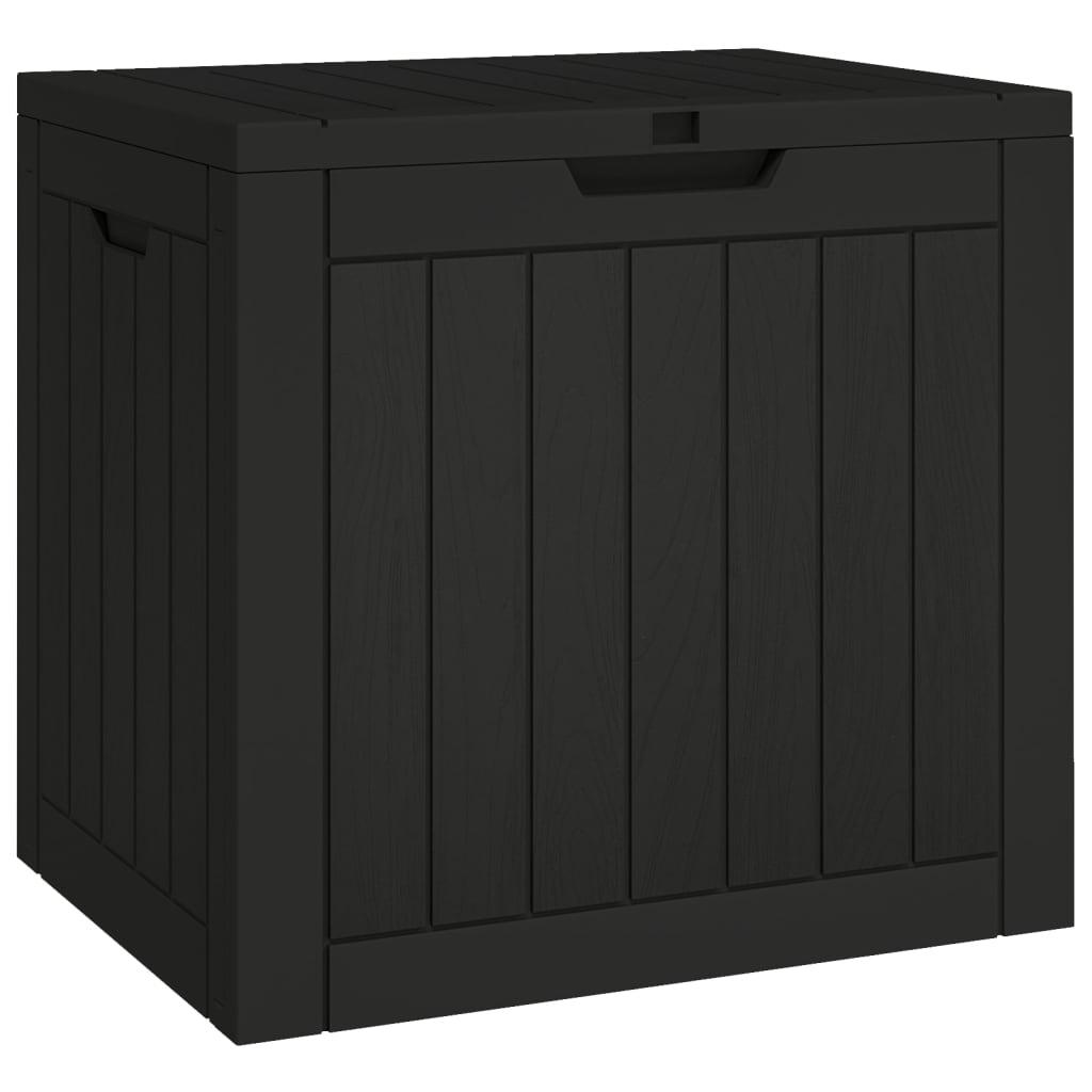 Patio Storage Box Black 21.9"x16.9"x20.9" Polypropylene at Set Shop and Smile