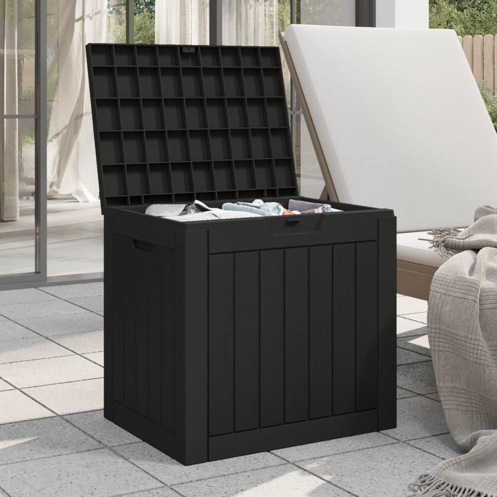 Patio Storage Box Black 21.9"x16.9"x20.9" Polypropylene at Set Shop and Smile