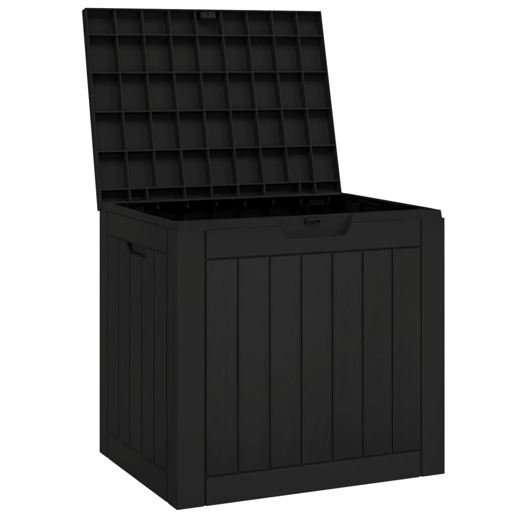 Patio Storage Box Black 21.9"x16.9"x20.9" Polypropylene at Set Shop and Smile