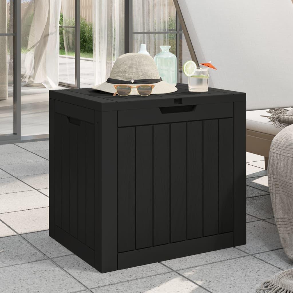 Patio Storage Box Black 21.9"x16.9"x20.9" Polypropylene at Set Shop and Smile