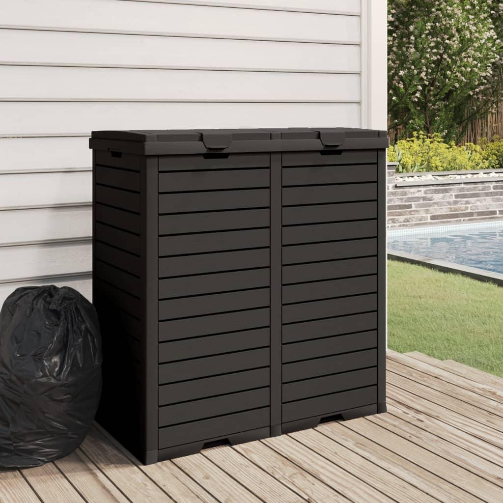 Outdoor Garbage Bin Black 30.7"x16.1"x33.9" Polypropylene at Set Shop and Smile