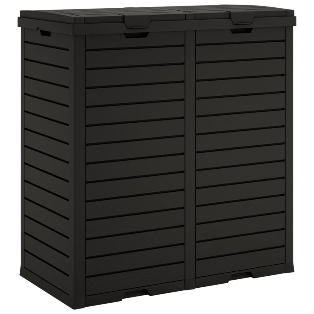 Outdoor Garbage Bin Black 30.7"x16.1"x33.9" Polypropylene at Set Shop and Smile