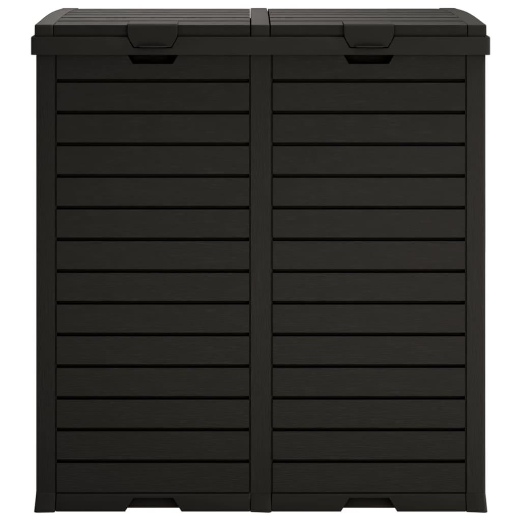 Outdoor Garbage Bin Black 30.7"x16.1"x33.9" Polypropylene at Set Shop and Smile