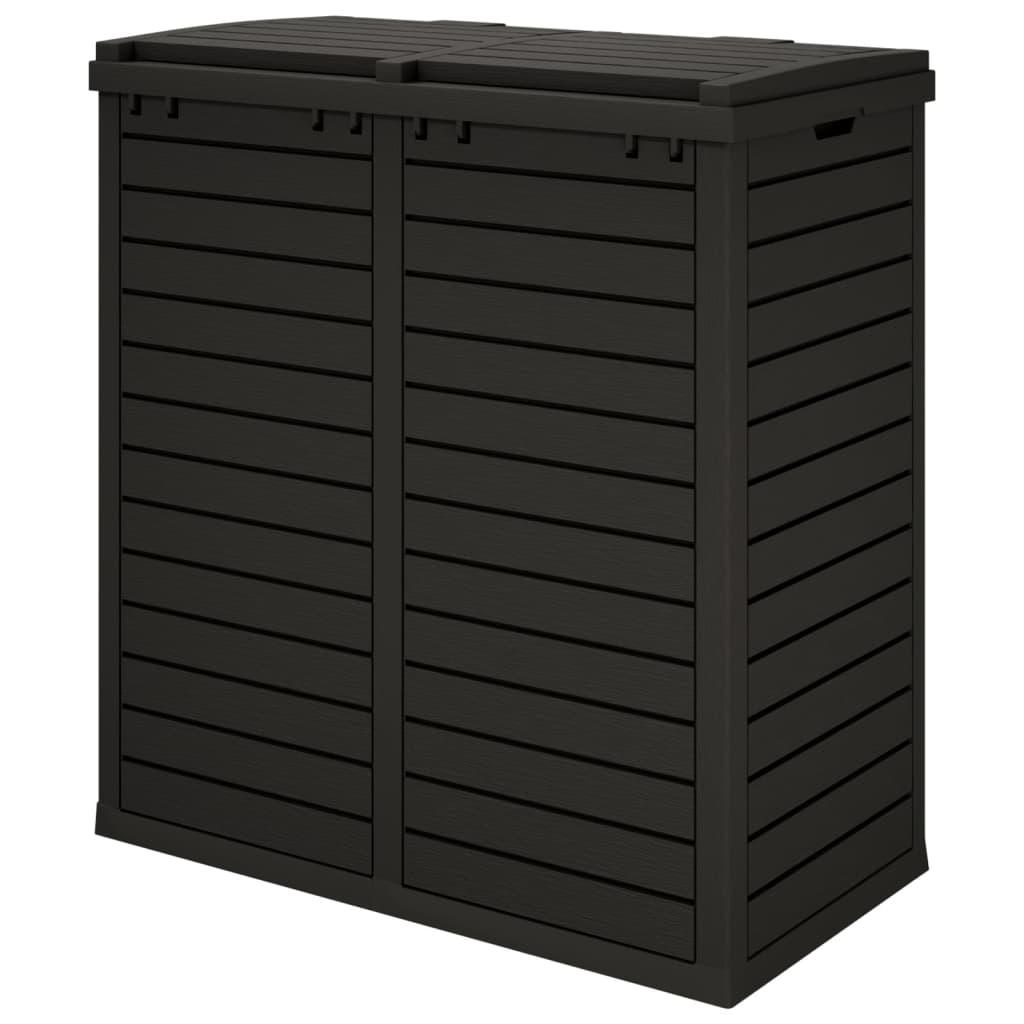 Outdoor Garbage Bin Black 30.7"x16.1"x33.9" Polypropylene at Set Shop and Smile