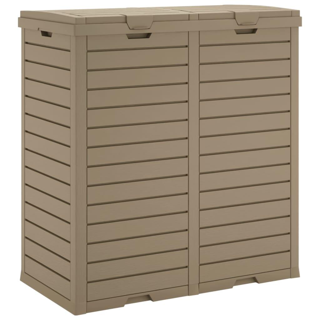 Outdoor Garbage Bin Light Brown 30.7"x16.1"x33.9" Polypropylene at Set Shop and Smile