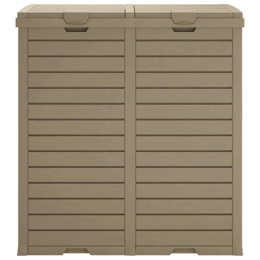 Outdoor Garbage Bin Light Brown 30.7"x16.1"x33.9" Polypropylene at Set Shop and Smile