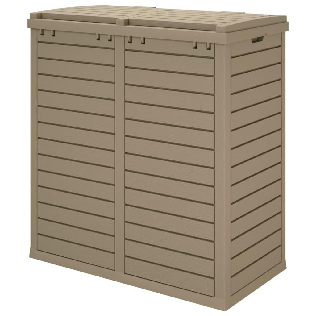 Outdoor Garbage Bin Light Brown 30.7"x16.1"x33.9" Polypropylene at Set Shop and Smile