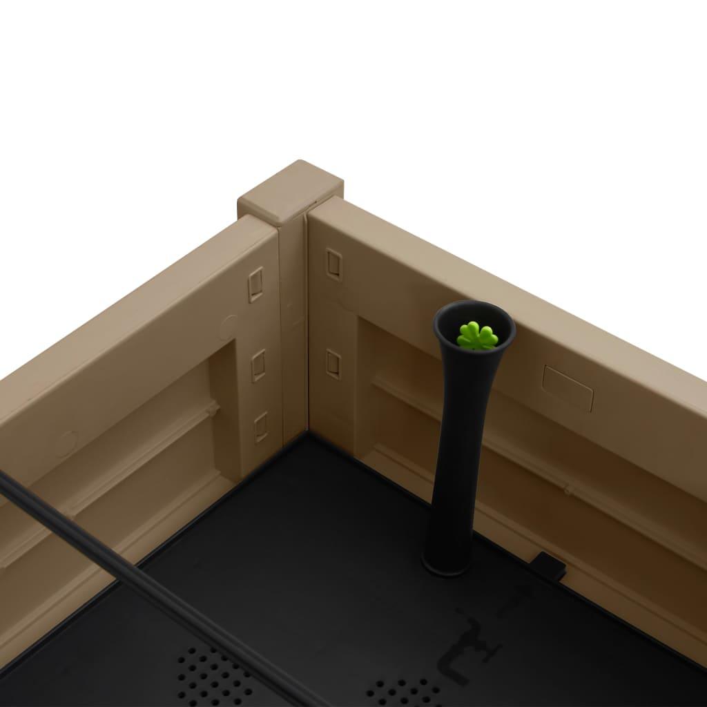 Garden Raised Bed Light Brown 43.3"x17.7"x31.1" Polypropylene at Set Shop and Smile