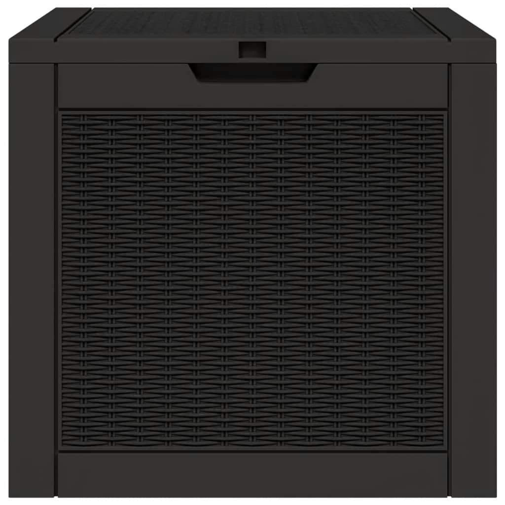 Patio Storage Box Black 21.9"x16.9"x20.9" Polypropylene at Set Shop and Smile